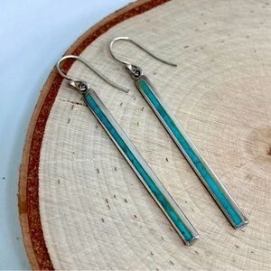 Boma sterling silver dangle earrings with turquoise inlay